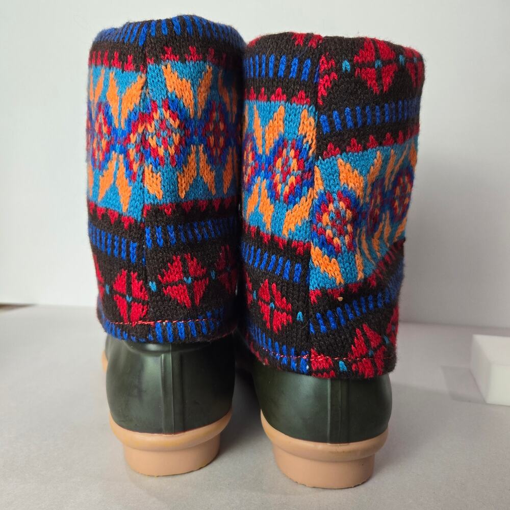 MUK LUKS Sydney Rain boot Waterproof Shoe Bohemian Aztec Festival Size 7 #C933 - Picture 3 of 7